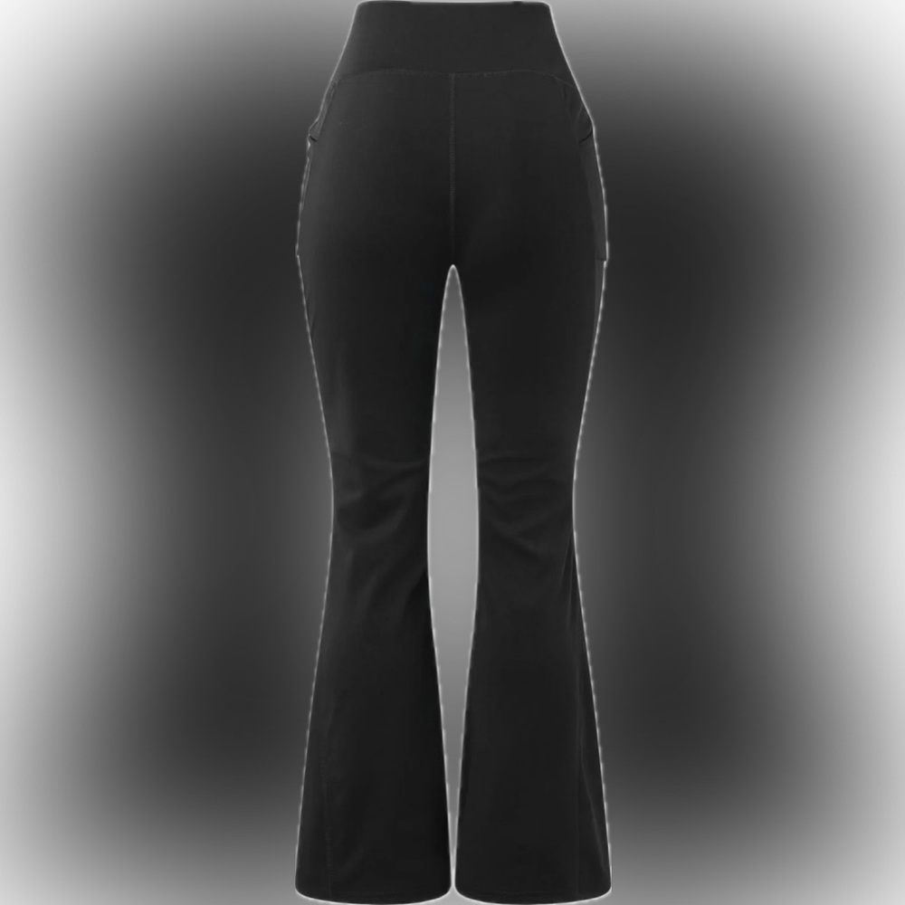 High Waist NAVY Leggings with front slits at bottom hem | Like New No Flaws | M